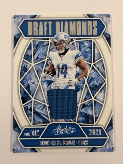 Amon-Ra St. Brown 2021 2021 Panini Absolute Football Draft Diamonds