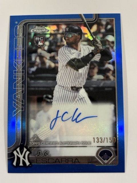 J.C. Escarra 2025 2025 Topps Chrome Update Series - Rookie Autographs